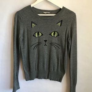 HALOGEN { Nordstrom } Kitty Cat Face Sweater